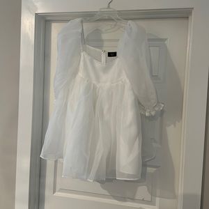 Vici White babydoll dress size large